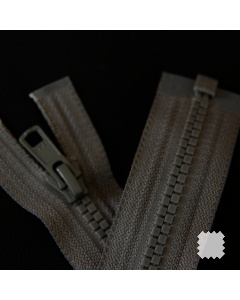 Zip YKK kostěný Vislon Flat vel. 5 - šedý dělitelný - 66 cm