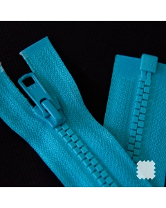 Zip YKK kostěný Vislon Flat vel. 5 - tyrkysový dělitelný - 66 cm